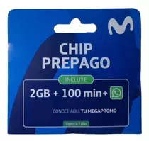 Chip Prepago Movistar Pack 100 Pcs Incluye 2gb + 100 Minutos