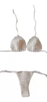 Bikini Shell Talle 85- Tejida En Crochet- Forrada - En Stock