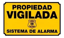 Cartel De Seguridad Propiedad Vigilada Disuasivo 28cm X 20cm