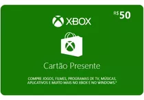 Cartão Microsoft Gift Card Xbox Brasil R$ 50 Reais