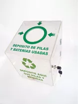 Contenedor  Reciclaje De Pilas Y Baterías  O Tapas Plásticas