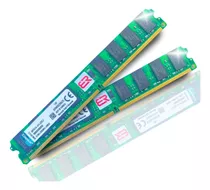 Memória Ram Kingston Kit 2x Ddr2 2gb 800mhz Verde Desktop 
