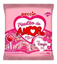 Pacote Pirulito Cereja Do Amor 480g C/24 Unids - Peccin