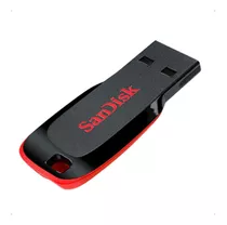 Pendrive Sandisk Cruzer Blade 8gb 2.0 Preto E Vermelho