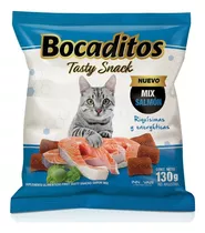 Bocaditos Para Perros Gatos Snack 130gr Premio Entrenamiento Sabor Gatos Mix Salmon