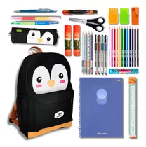 Kit Material Escolar Completo Com Mochila Volta As Aulas