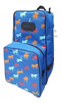 Mochila Para Bota Capacete E Chicóte (azul Royal)