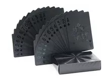 Jogo De Cartas Baralho Preto Black Prova D'água Poker 