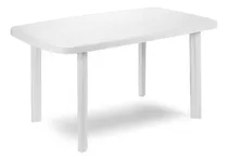 Mesa De Plastico 1.40 X 0.90 Italiana Para Jardin / Patio 