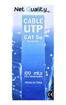 Bobina Utp Netquality 4p 100m (cat5e) Exterior Negro