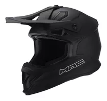 Casco Moto Mx Mac Virtus Solid Negro Mate 