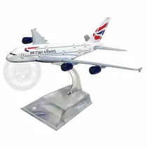 Miniatura Avião Comercial British Airways Em Metal