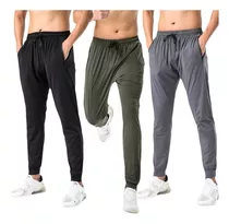 Kit 3 Calça Esportiva Masculina De Corrida Com Bolso Leve