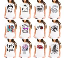 Remeras Mujer Estampadas Personalizadas Sublimadas Oferta ! 