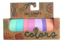 Cinta Adhesiva Decorativa Washi Tape Colores Pastel 7 Rollos
