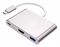 Convertidor Adaptador Micro Tipo C A Hdmi + Usb 3.0 + Tipo C