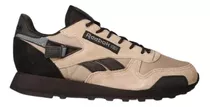 Zapatilla Reebok Hombre Classic Leather Marron Con Negro