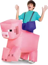 Pig Ride On Minecraft - Disfraz Inflable Para Niños Con Vent