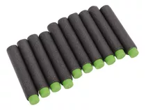 200 Unidades De Refil Darts Shots Eva 70 Mm Preto E Verde De