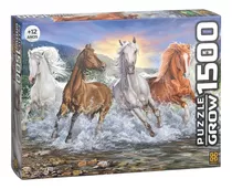 Quebra Cabeça Cavalos Selvagens 1500 Peças Puzzle Grow Nf