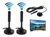 Pack X2 Antena Hd Tv Digital Abierta Tvd Interior Con Iman