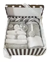 Caja S2 Ajuar Bebé Nacimiento Grande 15 Pz Babyshower Cloe