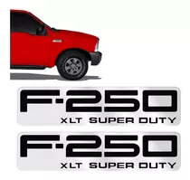 Kit Adesivo Ford F-250 Xlt Super Dutty Resinado 2 Peças