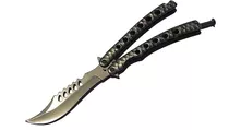 Navaja Mariposa Csgo Curva Balisong Gris Tactica Prof