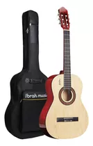 Guitarra Acústica Clásica Café Ibrah 39 Pulgadas + Funda