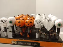 6 Estacas Solares Hallowen Led Calabaza Fantasma Calavera