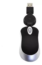 Mouse Óptico Com Fio Usb Pequeno Retrátil Notebook Desktop C