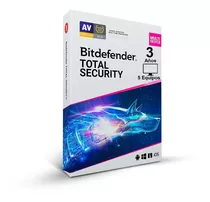 Bitdefender Total Security, Lic 3 Años, 5 Equipos 