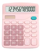 Calculadora De Escritorio Solar, Calculadora De Escritorio De Oficina, Color Rosa Claro