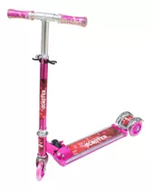 Scooter Infantil Musical Con Luces - De Aluminio 100kg Rosa