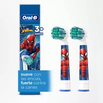 2 Cabezales De Repuesto Oral-b Spider-man Cepillo De Dientes