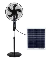 Abanico Solar Recargable De Pedestal 16 Pulgadas