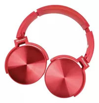 Headset Fone De Ouvido Sem Fio Bluetooth Ajustável Headphone Cor Vermelho