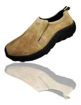 Zapatos De Hombre De Cuero Gamuzado Camel Casual 887 