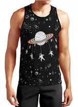 Camiseta Regata Masc Space Astronauta