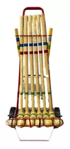 Juego De Croquet 72 Cm. En Carro De 6 Palos Tissus 