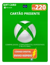 Gift Card Xbox Cartão Presente Microsoft Live R$ 220 Reais