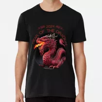 Remera Dragón Rojo Con Llamas Extra, 2024 Año Del Dragón. Al