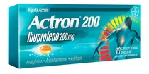 Actron 200 Mg X 10 Cápsulas - Ibuprofeno Bayer®