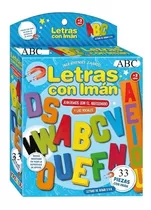 33x Abecedario Magnético Goma Eva Letras Grandes 5cm Colores