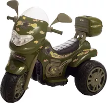 Triciclo Elétrico Militar Passeio Infantil + Capacete Biemme