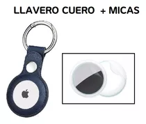 Funda Case Protector Llavero Cuero Para Apple Airtag + Micas