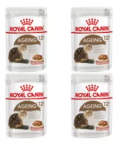 Royal Canin Ageing 12+ Gato Pouch Alimento Humedo 4 Unidades