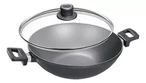 Woll Nowo Titanium Wok Con Asas Laterales Y Tapa 125inch