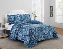 Cubrecama Quilt Cover Reversible +fundas King Calgary D4