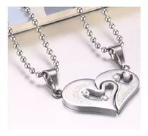 Collares De Corazón Para Románticos Y Enamorados 2 Piezas